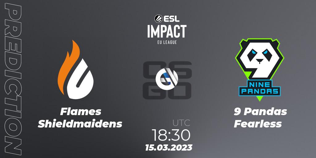 Pronósticos Flames Shieldmaidens - 9 Pandas Fearless. 15.03.23. ESL Impact League Season 3: European Division - CS2 (CS:GO)