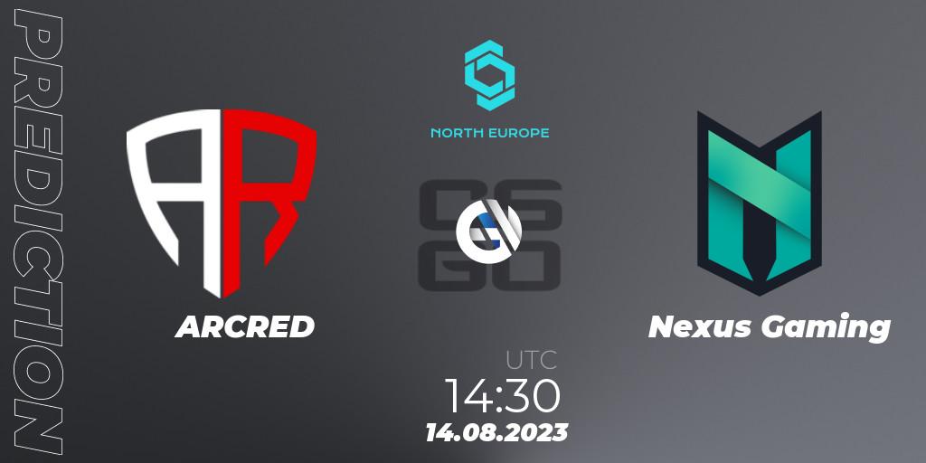 Pronósticos ARCRED - Nexus Gaming. 14.08.2023 at 14:30. CCT North Europe Series #7 - Counter-Strike (CS2)