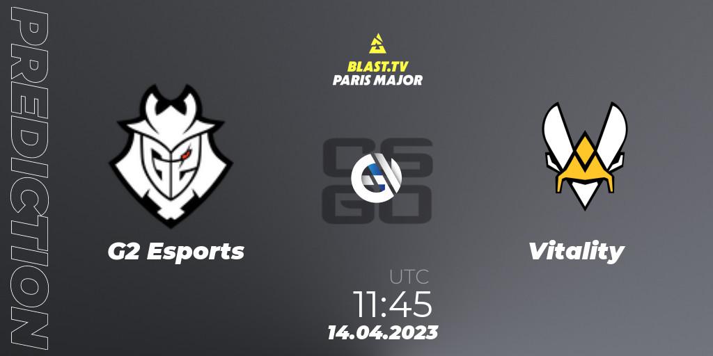 Pronósticos G2 Esports - Vitality. 14.04.23. BLAST.tv Paris Major 2023 Europe RMR B - CS2 (CS:GO)