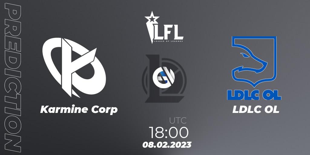 Pronósticos Karmine Corp - LDLC OL. 08.02.2023 at 18:00. LFL Spring 2023 - Group Stage - LoL