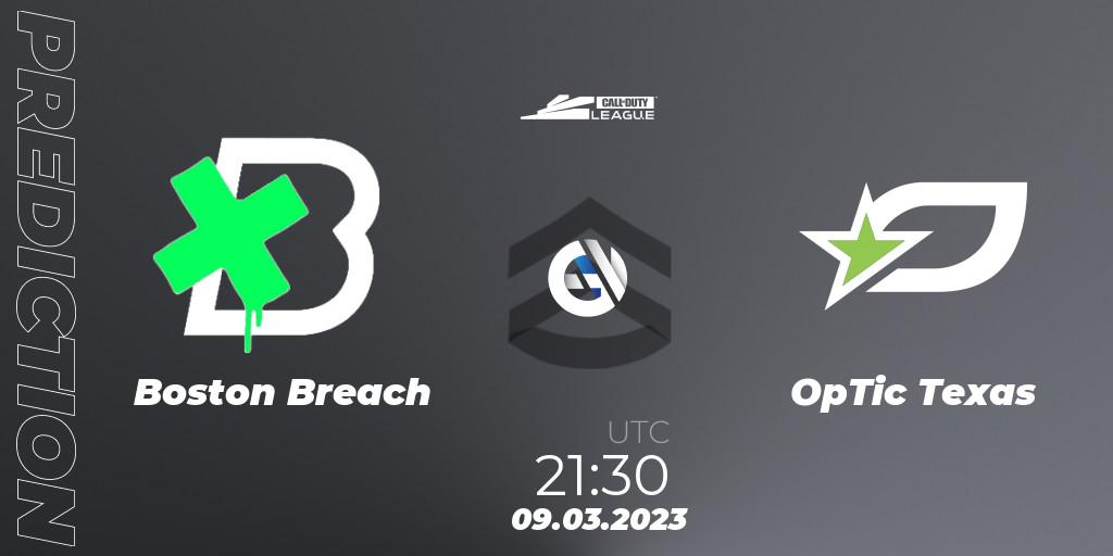 Pronósticos Boston Breach - OpTic Texas. 09.03.2023 at 21:30. Call of Duty League 2023: Stage 3 Major - Call of Duty