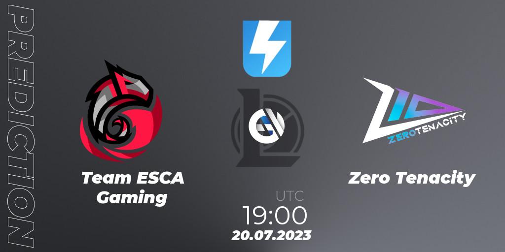 Pronósticos Team ESCA Gaming - Zero Tenacity. 18.07.2023 at 19:00. Ultraliga Season 10 2023 Regular Season - LoL
