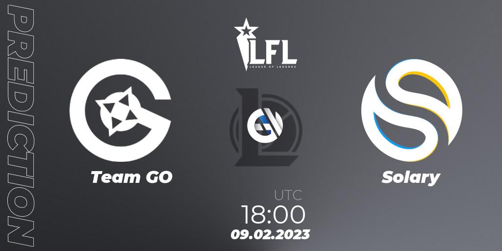 Pronósticos Team GO - Solary. 09.02.23. LFL Spring 2023 - Group Stage - LoL