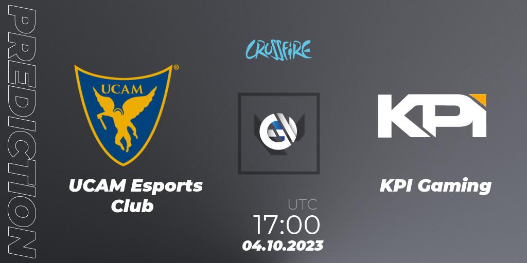 Pronósticos UCAM Esports Club - KPI Gaming. 04.10.2023 at 17:00. LVP - Crossfire Cup 2023: Contenders #1 - VALORANT