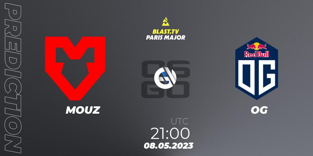 Pronósticos MOUZ - OG. 08.05.23. BLAST Paris Major 2023 Challengers Stage - CS2 (CS:GO)