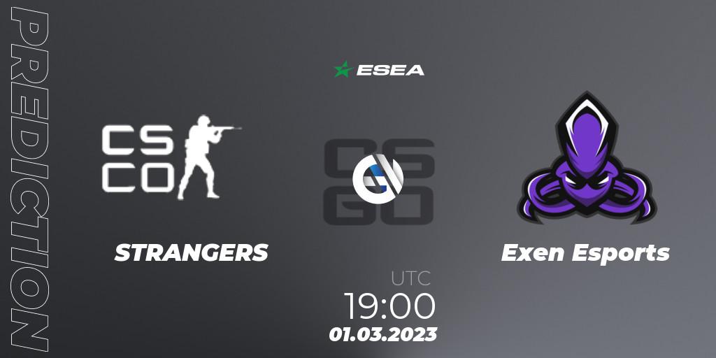 Pronósticos STRANGERS - Exen Esports. 04.03.2023 at 19:00. ESEA Season 44: Advanced Division - Europe - Counter-Strike (CS2)