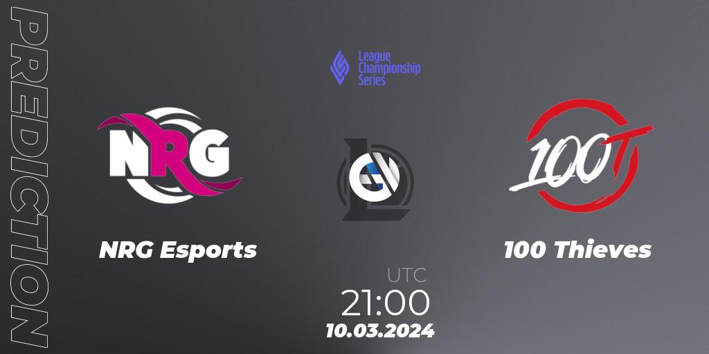 Pronósticos NRG Esports - 100 Thieves. 10.03.24. LCS Spring 2024 - Group Stage - LoL