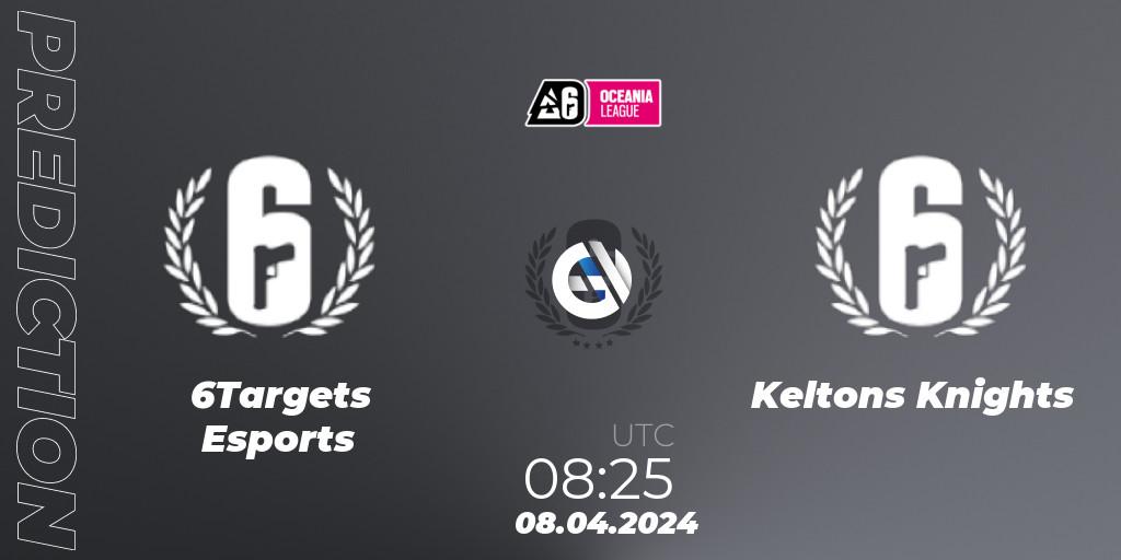 Pronósticos 6Targets Esports - Keltons Knights. 08.04.24. Oceania League 2024 - Stage 1 - Rainbow Six