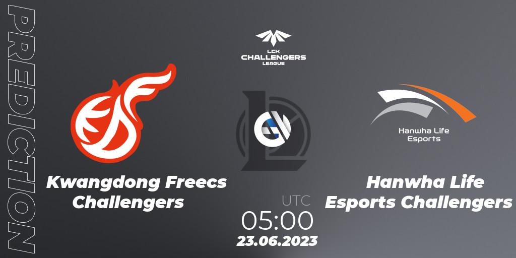 Pronósticos Kwangdong Freecs Challengers - Hanwha Life Esports Challengers. 23.06.23. LCK Challengers League 2023 Summer - Group Stage - LoL