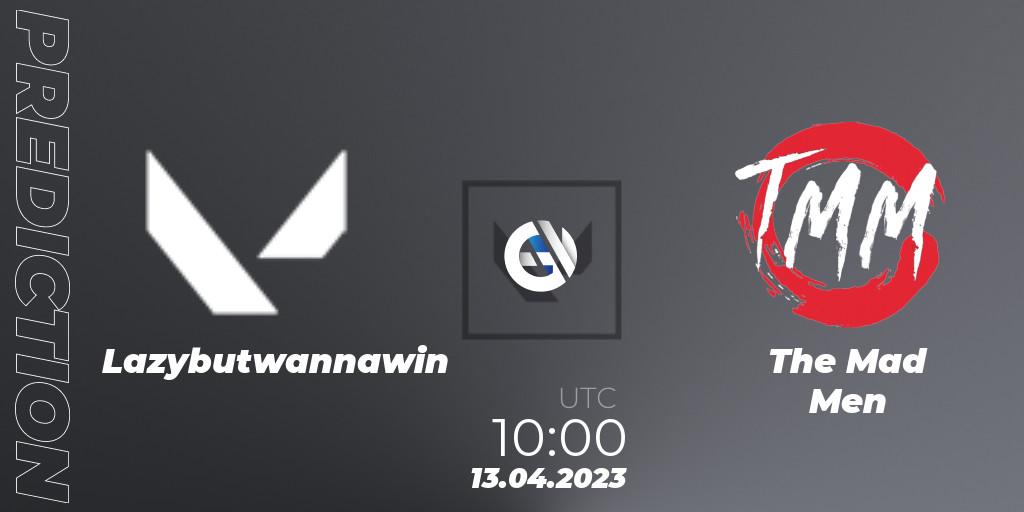 Pronósticos Lazybutwannawin - The Mad Men. 13.04.2023 at 10:00. VALORANT Challengers 2023: Vietnam Split 2 - Group Stage - VALORANT