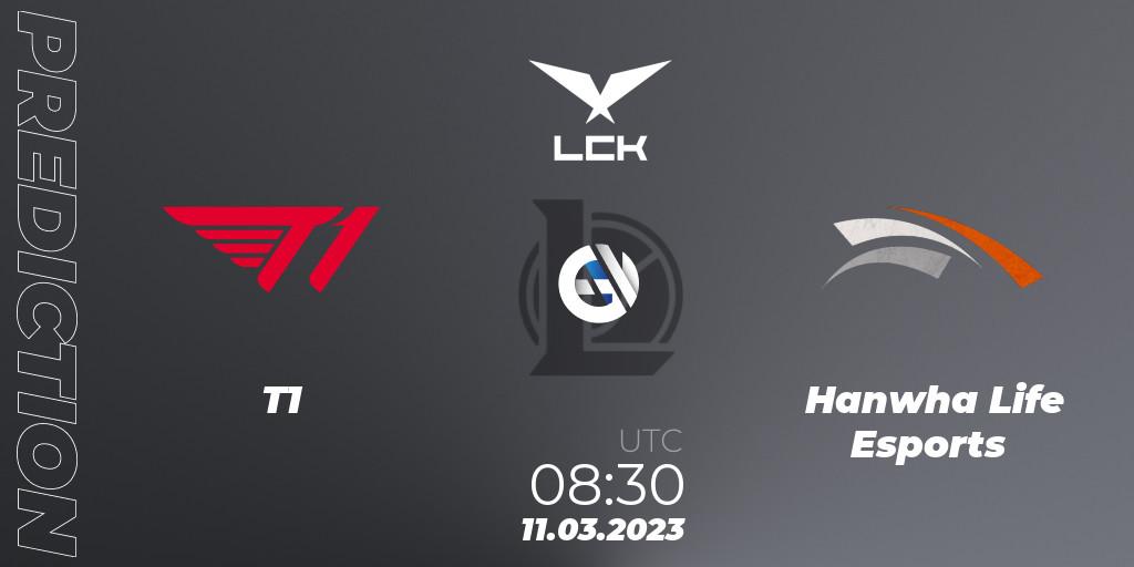 Pronósticos T1 - Hanwha Life Esports. 11.03.23. LCK Spring 2023 - Group Stage - LoL