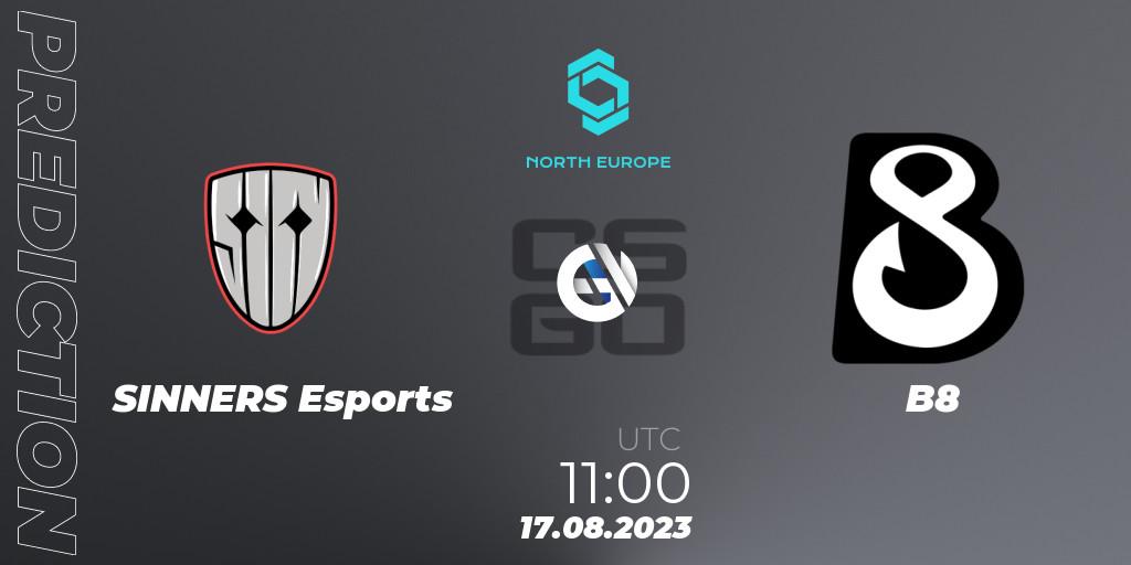 Pronósticos SINNERS Esports - B8. 17.08.2023 at 11:00. CCT North Europe Series #7 - Counter-Strike (CS2)