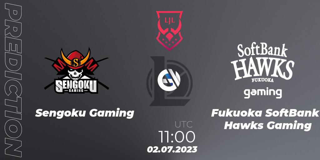 Pronósticos Sengoku Gaming - Fukuoka SoftBank Hawks Gaming. 02.07.2023 at 11:00. LJL Summer 2023 - LoL