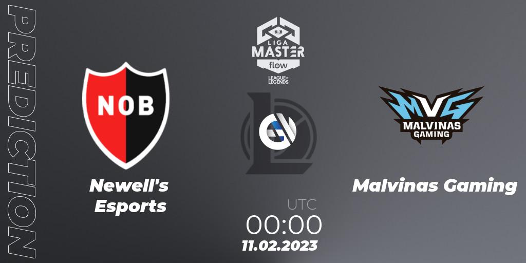 Pronósticos Newell's Esports - Malvinas Gaming. 11.02.2023 at 00:00. Liga Master Opening 2023 - Group Stage - LoL