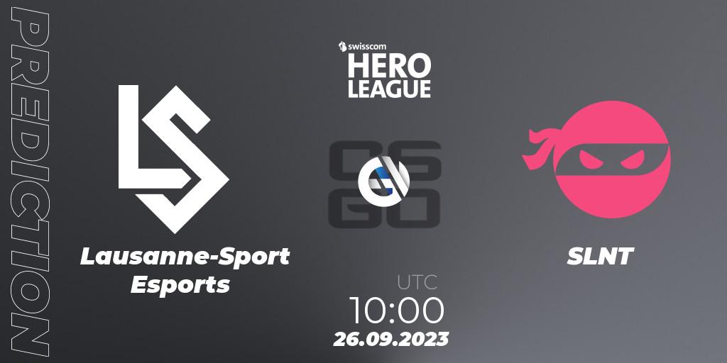 Pronósticos Lausanne-Sport Esports - SLNT. 26.09.2023 at 17:00. Swisscom Hero League Fall 2023 - Counter-Strike (CS2)
