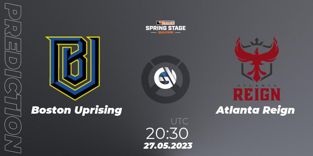 Pronósticos Boston Uprising - Atlanta Reign. 27.05.23. OWL Stage Qualifiers Spring 2023 West - Overwatch