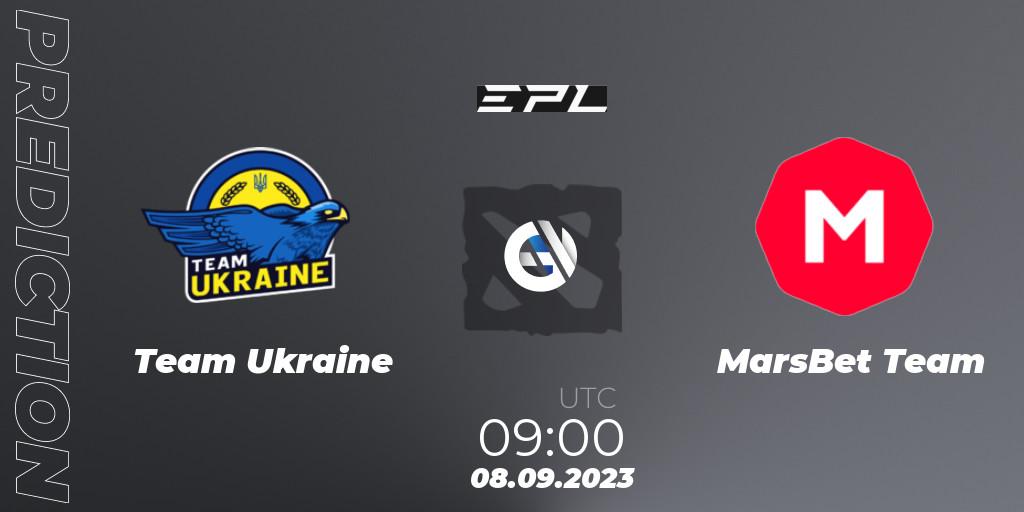Pronósticos Team Ukraine - MarsBet Team. 08.09.23. European Pro League Season 12 - Dota 2