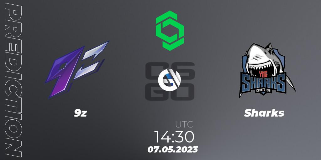 Pronósticos 9z - Sharks. 07.05.2023 at 14:30. CCT South America Series #7 - Counter-Strike (CS2)