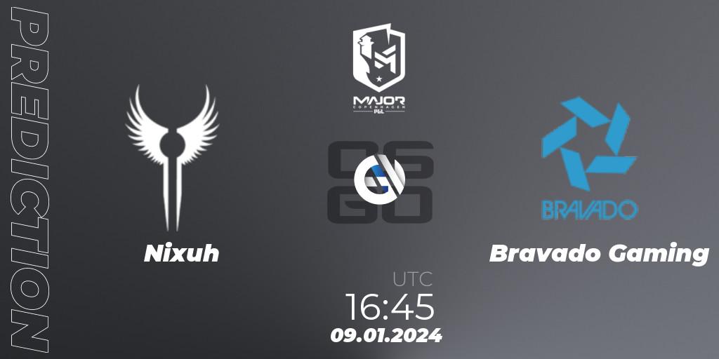 Pronósticos Nixuh - Bravado Gaming. 09.01.24. PGL CS2 Major Copenhagen 2024 South Africa RMR Open Qualifier - CS2 (CS:GO)