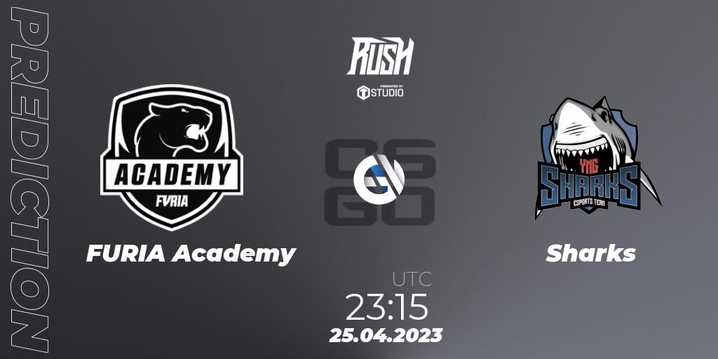 Pronósticos FURIA Academy - Sharks. 25.04.2023 at 23:15. TG Rush Autumn 2023 - Counter-Strike (CS2)