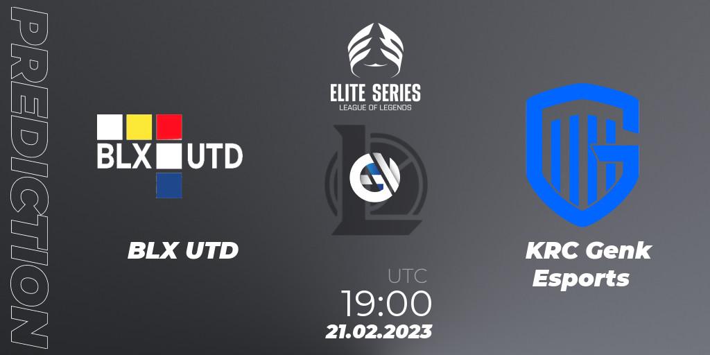 Pronósticos BLX UTD - KRC Genk Esports. 21.02.2023 at 19:00. Elite Series Spring 2023 - Group Stage - LoL