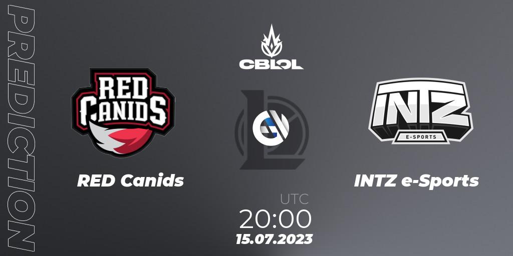 Pronósticos RED Canids - INTZ e-Sports. 15.07.23. CBLOL Split 2 2023 Regular Season - LoL