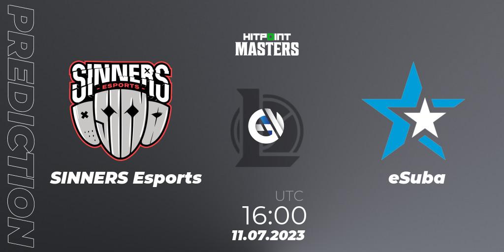 Pronósticos SINNERS Esports - eSuba. 11.07.23. Hitpoint Masters Summer 2023 - Group Stage - LoL