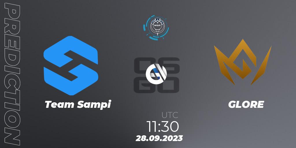 Pronósticos Team Sampi - GLORE. 28.09.2023 at 18:55. Slovak National Championship 2023 - Counter-Strike (CS2)
