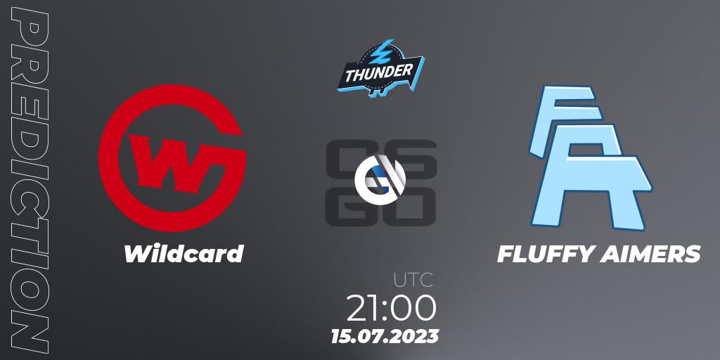 Pronósticos Wildcard - FLUFFY AIMERS. 15.07.2023 at 21:00. Thunderpick World Championship 2023: North American Qualifier #1 - Counter-Strike (CS2)