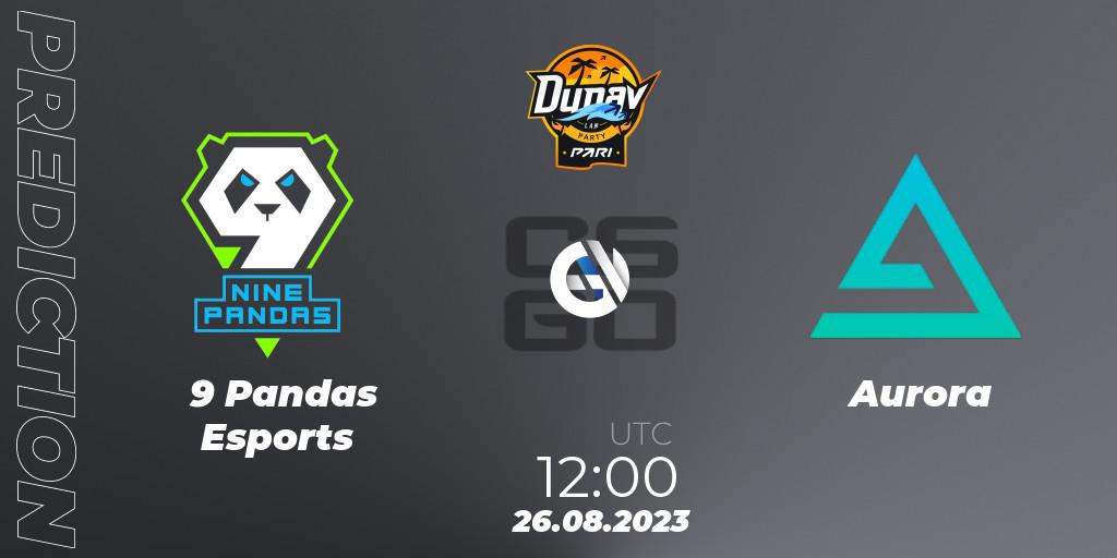 Pronósticos 9 Pandas Esports - Aurora. 26.08.2023 at 12:00. PARI Dunav Party 2023 - Counter-Strike (CS2)