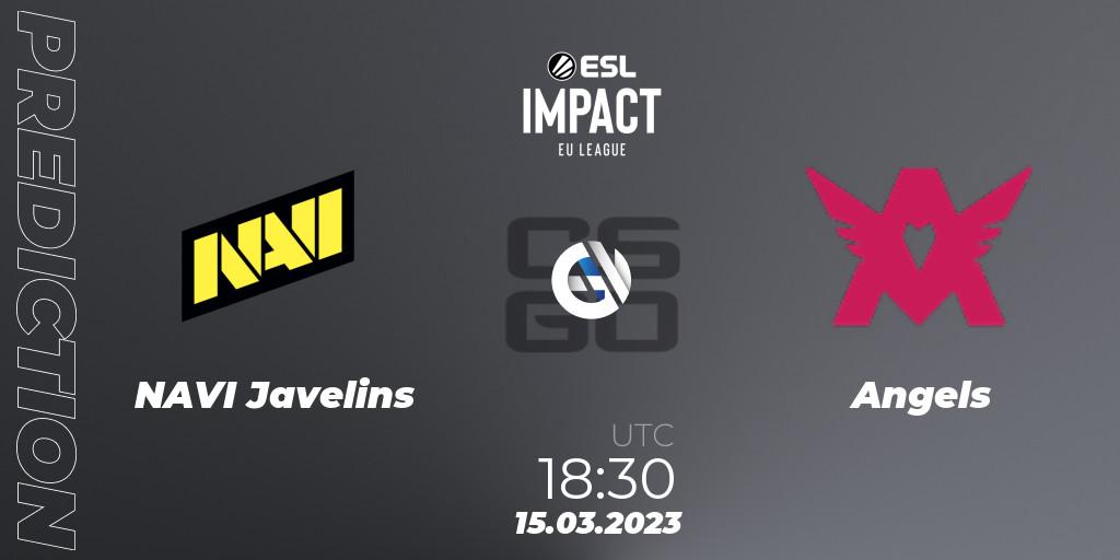 Pronósticos NAVI Javelins - Angels. 15.03.23. ESL Impact League Season 3: European Division - CS2 (CS:GO)