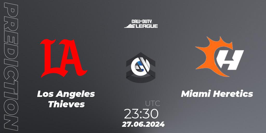 Pronósticos Los Angeles Thieves - Miami Heretics. 27.06.2024 at 23:30. Call of Duty League 2024: Stage 4 Major - Call of Duty