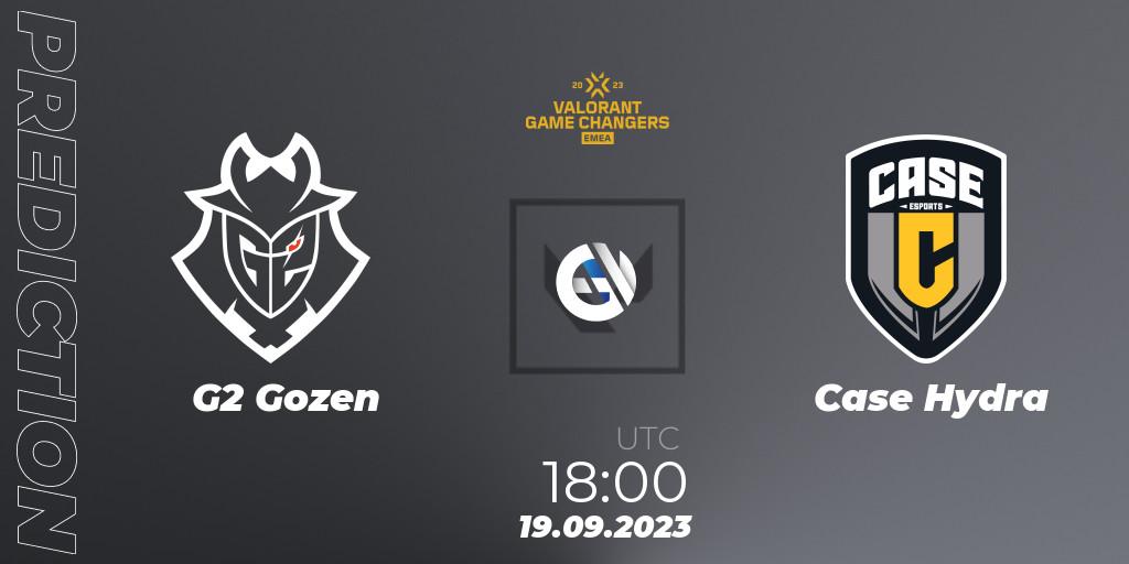 Pronósticos G2 Gozen - Case Hydra. 19.09.2023 at 18:00. VCT 2023: Game Changers EMEA Stage 3 - Group Stage - VALORANT