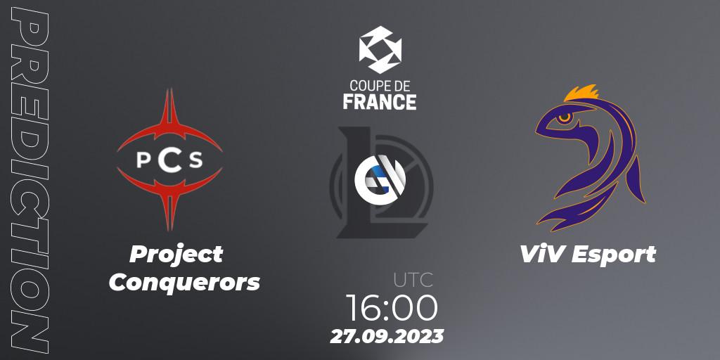 Pronósticos Project Conquerors - ViV Esport. 27.09.23. Coupe de France 2023 - LoL
