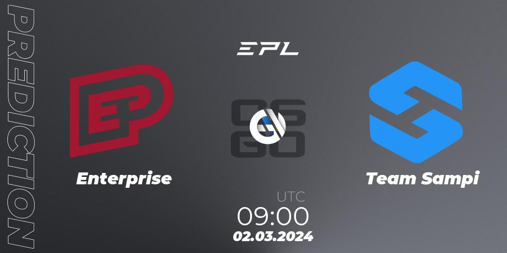 Pronósticos Enterprise - Team Sampi. 02.03.24. European Pro League Season 14 - CS2 (CS:GO)