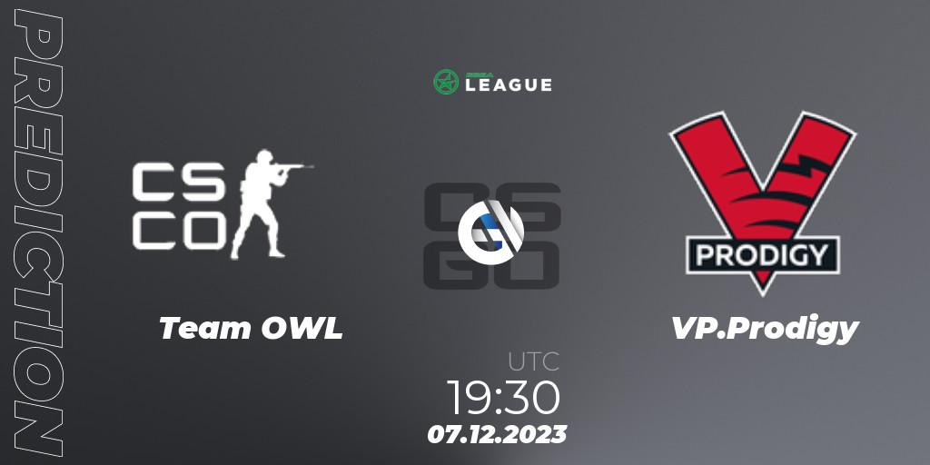 Pronósticos Team OWL - VP.Prodigy. 07.12.23. ESEA Season 47: Main Division - Europe - CS2 (CS:GO)