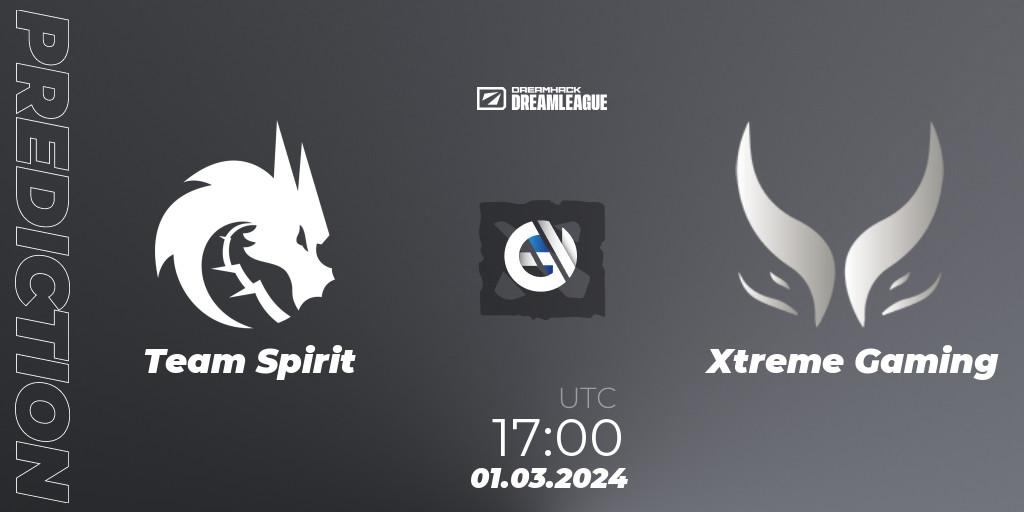 Pronósticos Team Spirit - Xtreme Gaming. 09.03.24. DreamLeague Season 22 - Dota 2