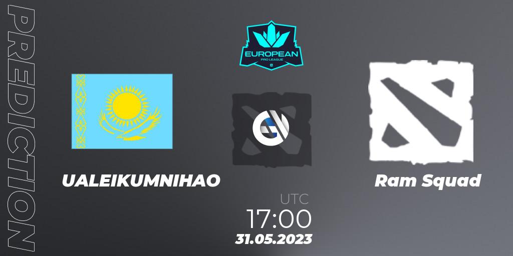 Pronósticos UALEIKUMNIHAO - Ram Squad. 31.05.2023 at 18:01. European Pro League Season 9 - Dota 2
