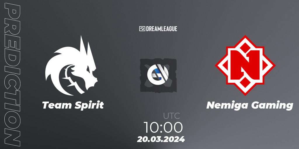 Pronósticos Team Spirit - Nemiga Gaming. 20.03.24. DreamLeague Season 23: Eastern Europe Closed Qualifier - Dota 2