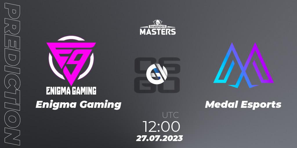 Pronósticos Enigma Gaming - Medal Esports. 27.07.2023 at 08:00. Skyesports Masters 2023: Regular Season - Counter-Strike (CS2)