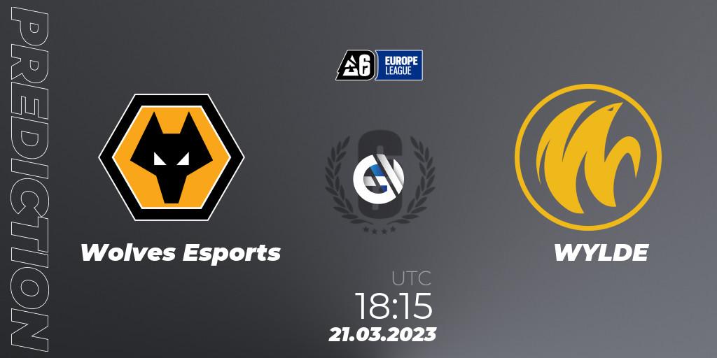 Pronósticos Wolves Esports - WYLDE. 21.03.23. Europe League 2023 - Stage 1 - Rainbow Six