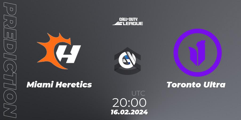 Pronósticos Miami Heretics - Toronto Ultra. 16.02.2024 at 20:00. Call of Duty League 2024: Stage 2 Major Qualifiers - Call of Duty