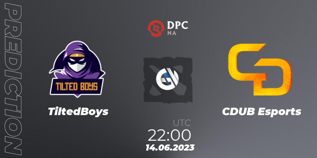 Pronósticos TiltedBoys - CDUB Esports. 14.06.23. DPC 2023 Tour 3: NA Division II (Lower) - Dota 2