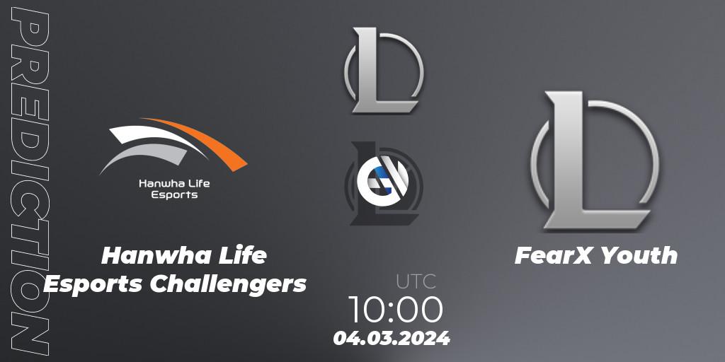 Pronósticos Hanwha Life Esports Challengers - FearX Youth. 04.03.24. LCK Challengers League 2024 Spring - Group Stage - LoL