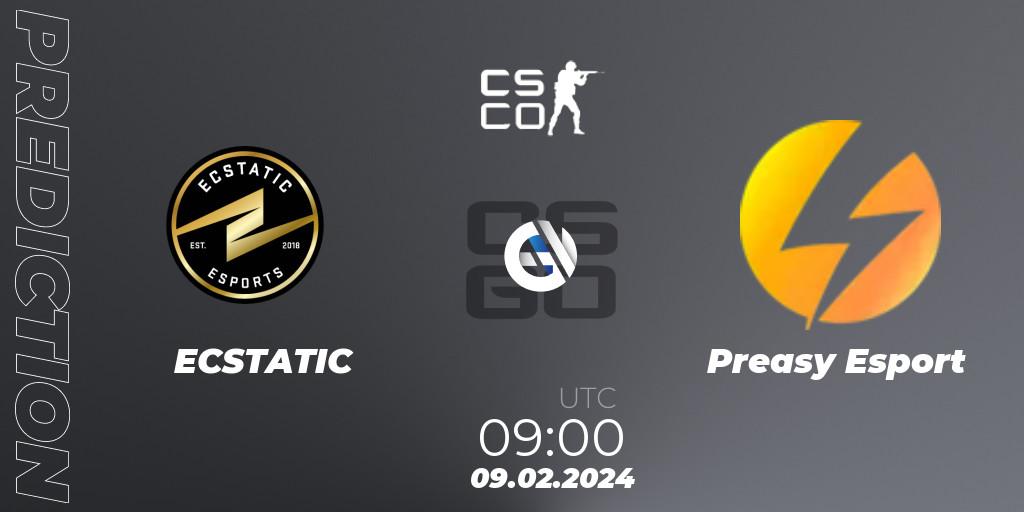 Pronósticos ECSTATIC - Preasy Esport. 09.02.24. European Pro League Season 13 - CS2 (CS:GO)