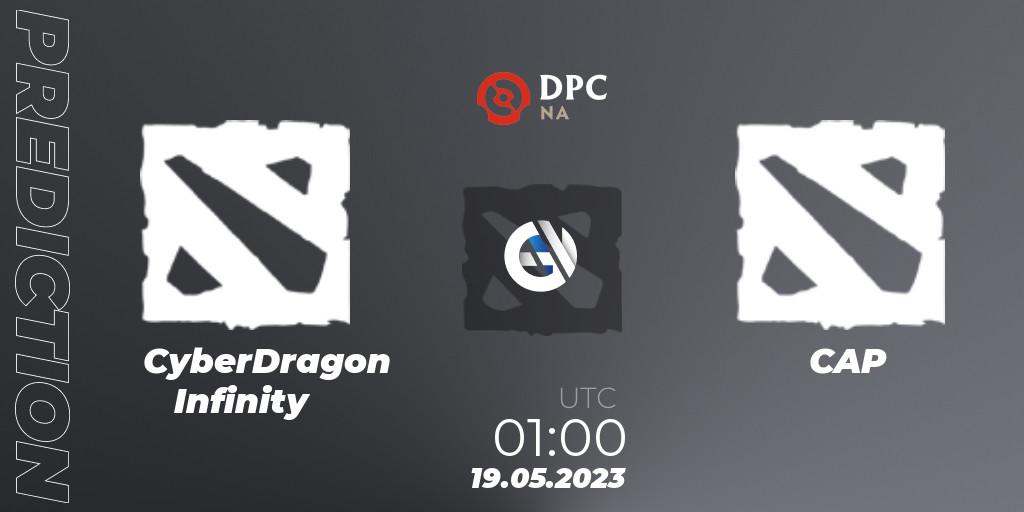 Pronósticos CyberDragon Infinity - CAP. 19.05.2023 at 00:00. DPC NA 2023 Tour 3: Open Qualifier #2 - Dota 2