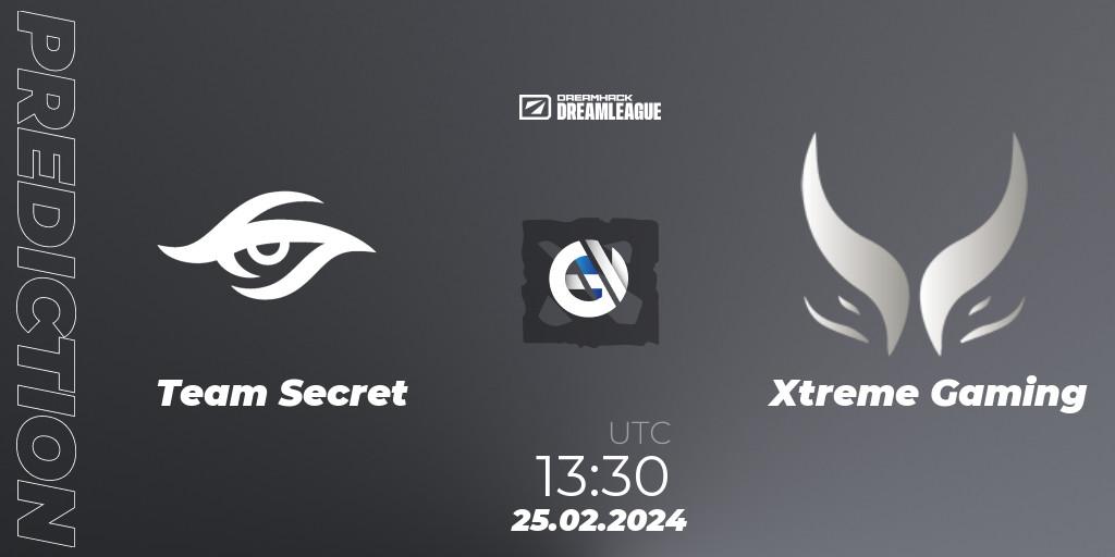 Pronósticos Team Secret - Xtreme Gaming. 25.02.24. DreamLeague Season 22 - Dota 2