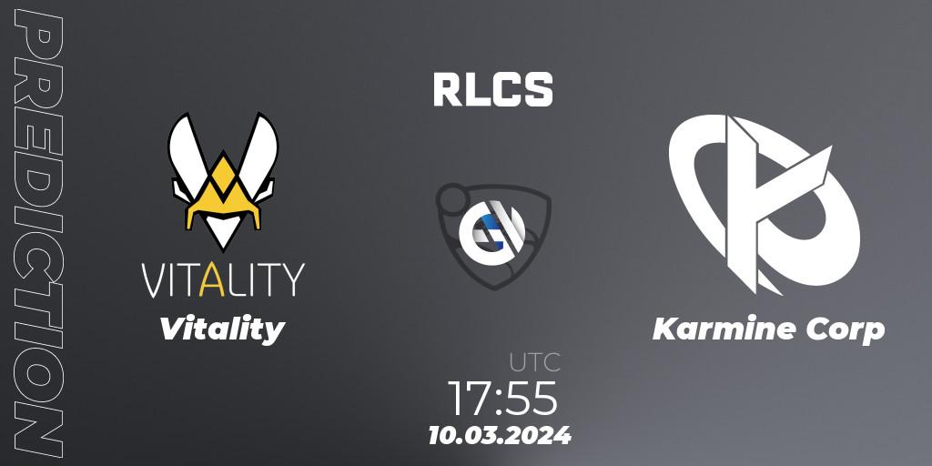 Pronósticos Vitality - Karmine Corp. 10.03.24. RLCS 2024 - Major 1: Europe Open Qualifier 3 - Rocket League