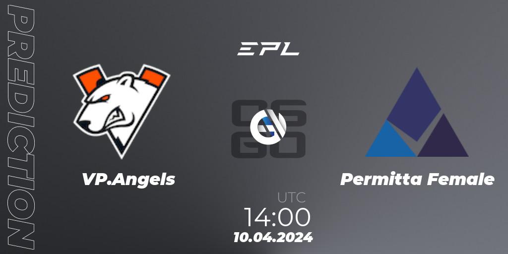 Pronósticos VP.Angels - Permitta Female. 10.04.24. European Pro League Female Season 1 - CS2 (CS:GO)