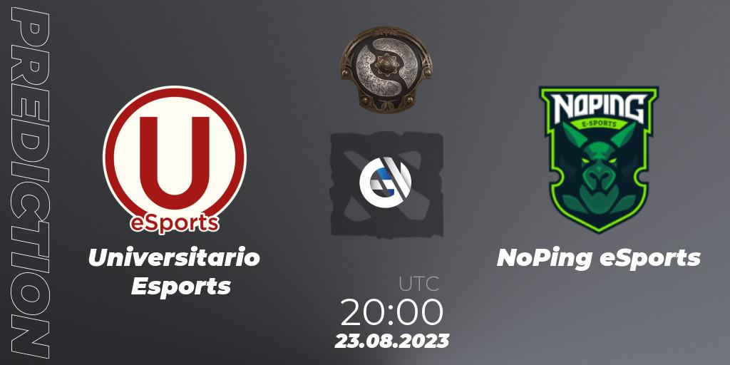Pronósticos Universitario Esports - NoPing eSports. 23.08.2023 at 20:53. The International 2023 - South America Qualifier - Dota 2